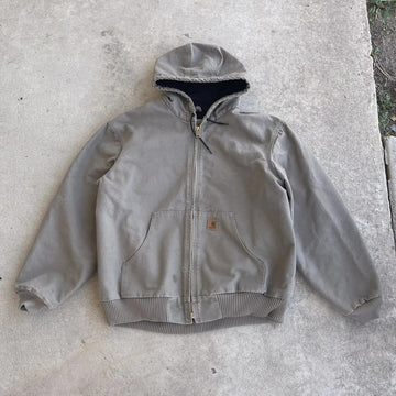 Vintage Carhartt Faded Beige Hooded Jacket